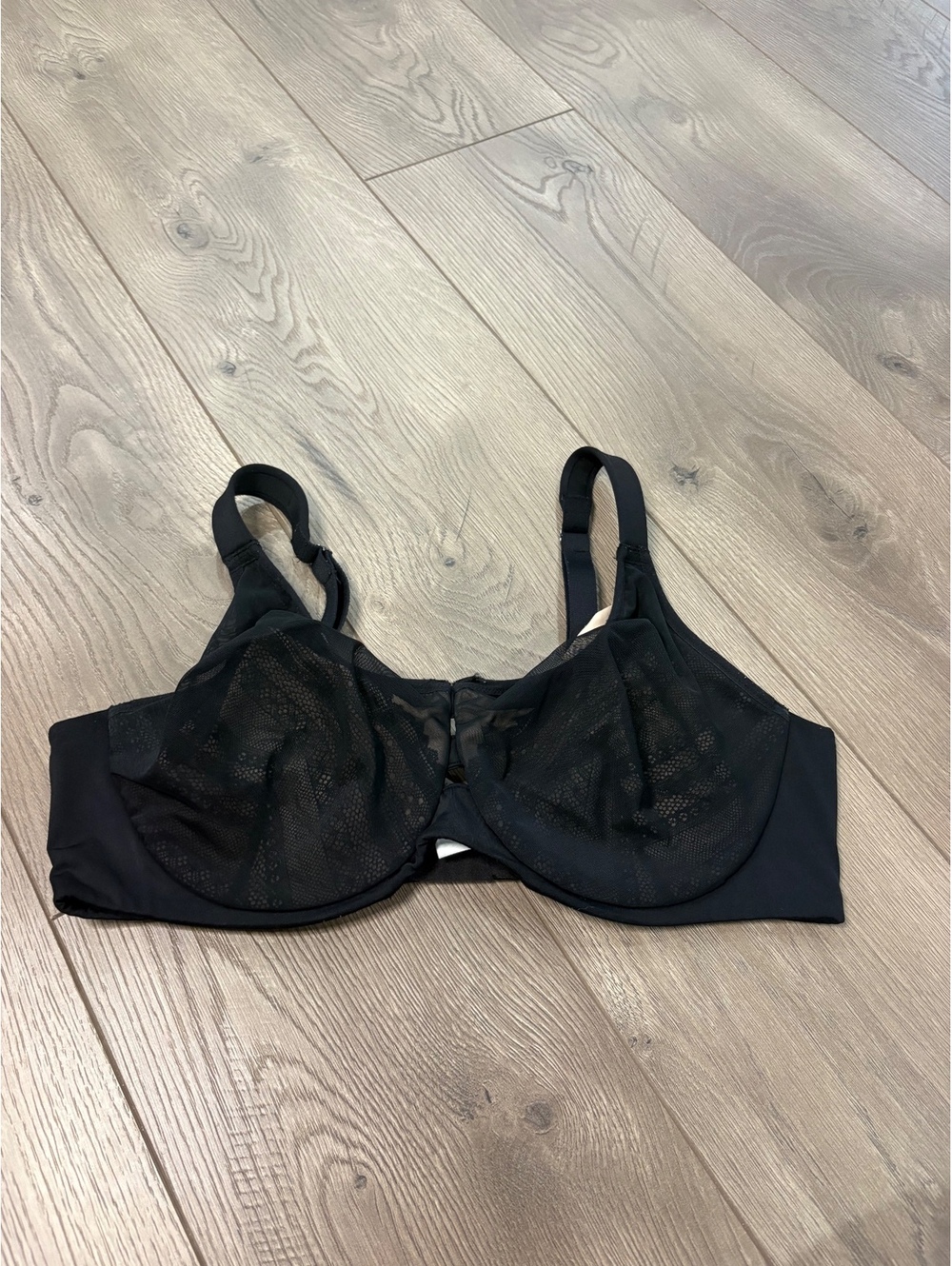 Spanx Bra Underwire Lace Overlay Low Profile Minimizer Full Coverage 30062R 38D